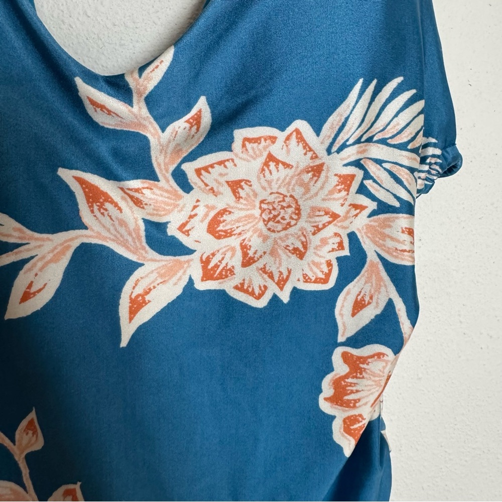 Roxy Blue Floral One Piece Swimsuit Bathing suit Swim Surf‎ - Picture 5 of 6